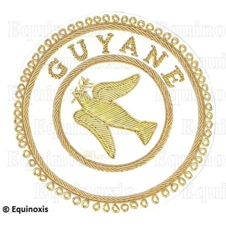 Badge / Macaron GLNF – Grande tenue provinciale – Grand Expert – Guyane – Brodé main